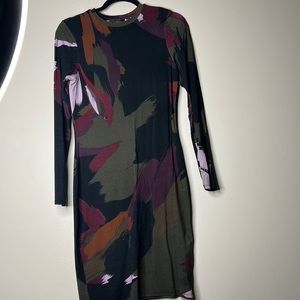 Ted Baker Abstract print body con dress